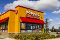 Anderson - Circa October 2016: Popeyes Louisiana Kitchen Fast Food Restaurant. Popeyes is known for Cajun Style Fried Chicken III