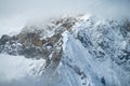 Andes Cordillera Blanca high altitude snow mountain in Peru