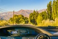 Andes Landscape Scene From Car Driver Point of View