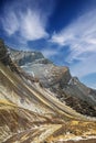 Andes mountain landscape on the way to Chile Royalty Free Stock Photo