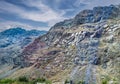 Andes mountain landscape on the way to Chile Royalty Free Stock Photo