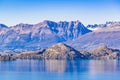 Lake and Mountains Landscape, Patagonia, Chile Royalty Free Stock Photo