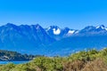 Lake and Mountains Landscape, Patagonia, Chile Royalty Free Stock Photo