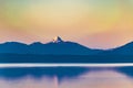 Lake and Mountain Landscape, Patagonia, Chile Royalty Free Stock Photo