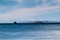Andes mountains view across Ancud bay, Chi Royalty Free Stock Photo