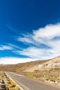 The Andes, Road Cusco- Puno, Peru,South America 4910 m above The longest continental mountain range in the world Royalty Free Stock Photo