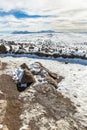 The Andes, Road Cusco- Puno, Peru,South America 4910 m above Royalty Free Stock Photo