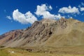 Andes rocky mountains near Mendoza and Aconcagua Royalty Free Stock Photo