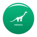 Andesaurus icon vector green