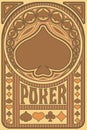 Vintage Spade ace poker playing art nouveau cards