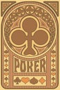 Vintage Club ace poker playing art nouveau cards