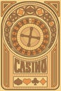 Vintage casino card art nouveau style