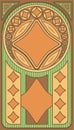 Diamond poker playing art nouveau cards