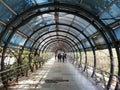 Andheri train station Mumbai. Local train. Round architecture.