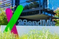 23andMe logo and sign at headquarters