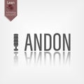 Andon word vector illustration. Lean manufacturing tool icon Royalty Free Stock Photo