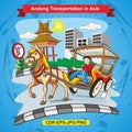 ANDONG is a traditional land transportation which is still popular in Asia, especially Sumatra, Indonesia.