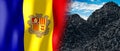 Andorra - country flag and pile of coal