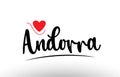 Andorra country text typography logo icon design