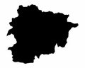 Andorra silhouette map