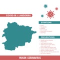 Andorra Europe Country Map. Covid-29, Corona Virus Map Infographic Vector Template EPS 10