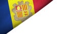 Andorra flag left side with blank copy space