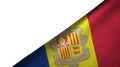 Andorra flag right side with blank copy space