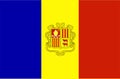 Andorra flag vector.Illustration of Andorra national flag