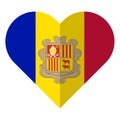 Andorra flat heart flag