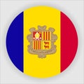 Andorra Flat Rounded Flag Vector