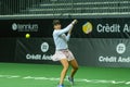 Tatjana Maria of Germany in action against Victoria JimÃÂ©nez Kasintseva of Andorra during the Credit Andorra Open Women`s Tennis