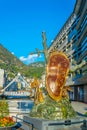 ANDORRA LA VELLA, ANDORRA, SEPTEMBER 29, 2017: Noblesse du Temps sculpture designed by Salvador Dali in Andorra la Vella