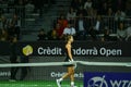 Ana Konjuh of Croatia in action against Alycia Parks of USA in final match during Credit Andorra Open Women`s Tennis Association