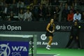 Ana Konjuh of Croatia in action against Alycia Parks of USA in final match during Credit Andorra Open Women`s Tennis Association