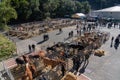 Andorra la Vella, Andorra - 10.26.2021: hoofed cattle show and competition horses and cows