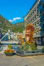ANDORRA LA VELLA, ANDORRA, SEPTEMBER 29, 2017: Noblesse du Temps sculpture designed by Salvador Dali in Andorra la Vella Royalty Free Stock Photo