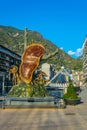 ANDORRA LA VELLA, ANDORRA, SEPTEMBER 29, 2017: Noblesse du Temps sculpture designed by Salvador Dali in Andorra la Vella Royalty Free Stock Photo