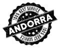 Andorra Best Service Stamp with Grunge Surface