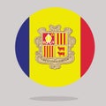 andorra state flag icon template design template