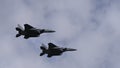 Couple of Boeing F-15E Strike Eagle fighter jet of United States Air Force Royalty Free Stock Photo