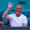 Andre Agassi attends 2024 Miami Open women\'s singles final match between Danielle Collins of USA and Elena Rybakina Royalty Free Stock Photo