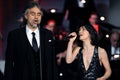 Andrea Bocelli and Elisa at the Rai Studies Royalty Free Stock Photo