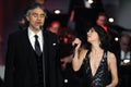 Andrea Bocelli and Elisa at the Rai Studies Royalty Free Stock Photo