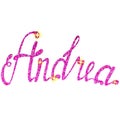 Andrea name lettering tinsels