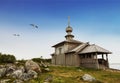 Andreevskiy skit of the Solovetsky monastery on the Bolshoi Zayatsky Island. Solovetsky archipelago, White sea