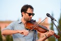 Andrew Bird (musician, songwriter, and multi-instrumentalist) performs at Vida Festival Royalty Free Stock Photo