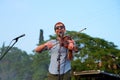 Andrew Bird musician, songwriter, and multi-instrumentalist performs at Vida Festival Royalty Free Stock Photo