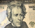 Andrew Jackson on the front of 20 dollar bill