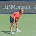 Andrey Rublev practising ahead of match later that day