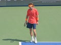 Andrey Rublev practising ahead of match later that day